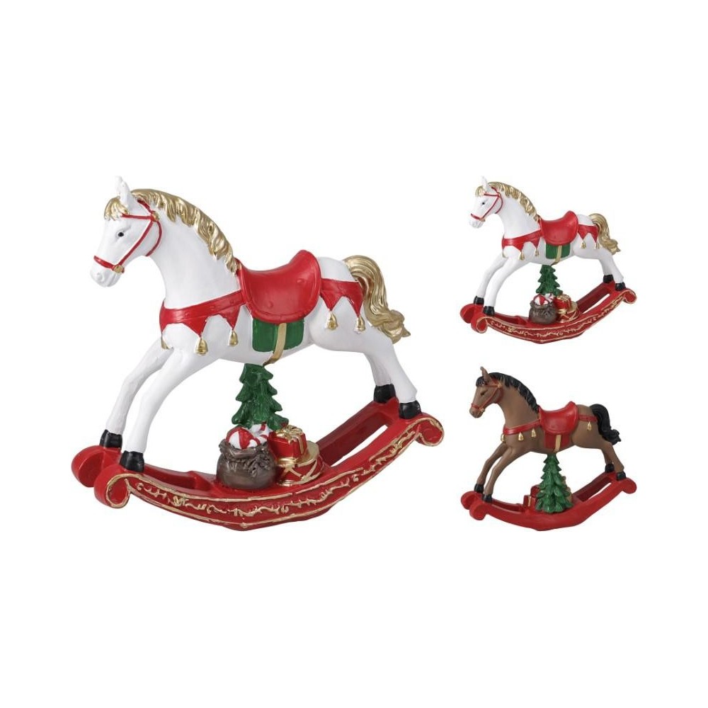 CAVALLO A DONDOLO NATALIZIO H.17 2 ASSORTITI